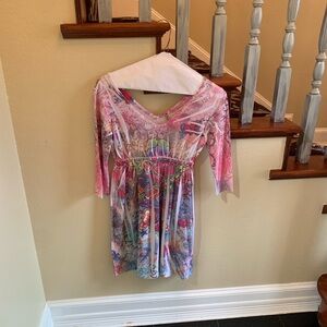 Colorful V-Neck Dress